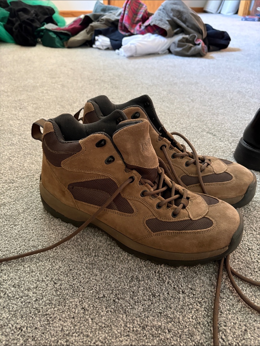 Lands' End Brown Suede Lace-Up Outdoor Boots